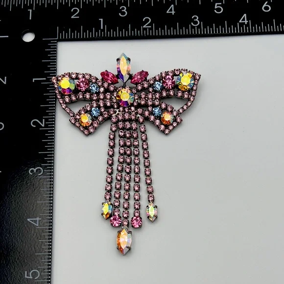 🔶NICKY BUTLER FASHION COLLECTIBLE Crystal Butterfly Bow Brooch ONE OF A KIND NB - Picture 12 of 13